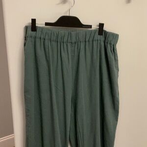 Green Linen Pants